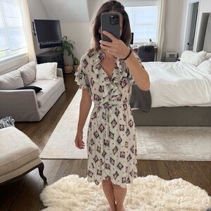 Tucker Black Flora Flutter Sleeve Dress